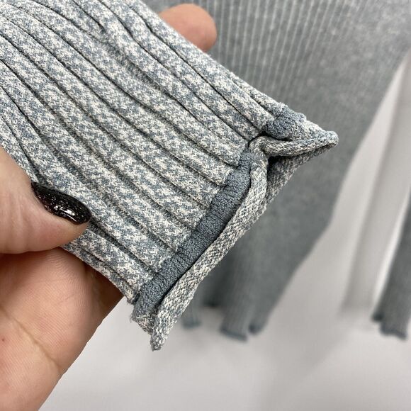 Theory Mouline Ribbed Tunic Sweater Women Medium Eggshell Blue Pullover - Picture 4 of 13